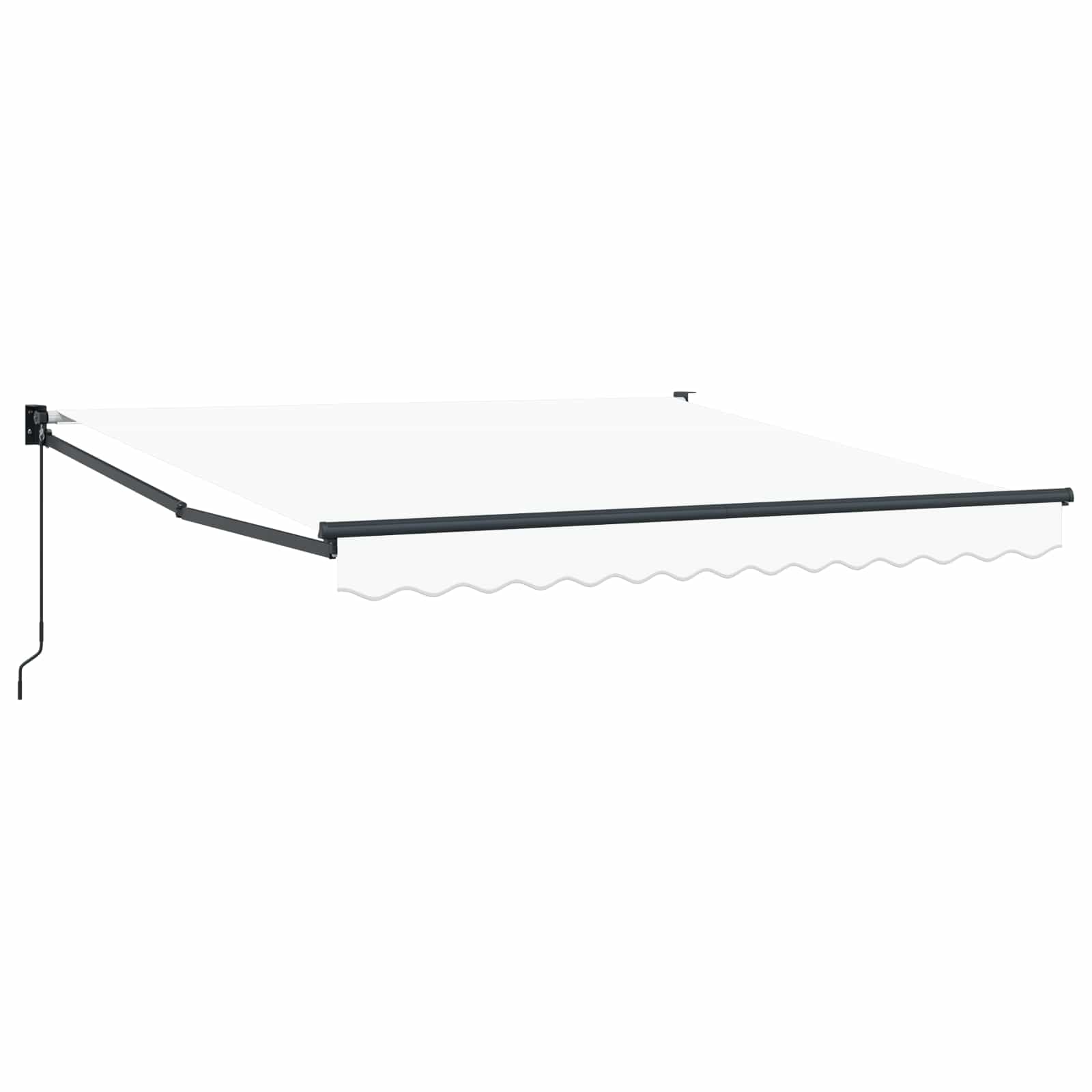 vidaXL Markiza wysuwana Biały 350 x 250 cm 100% Poliester i Aluminium