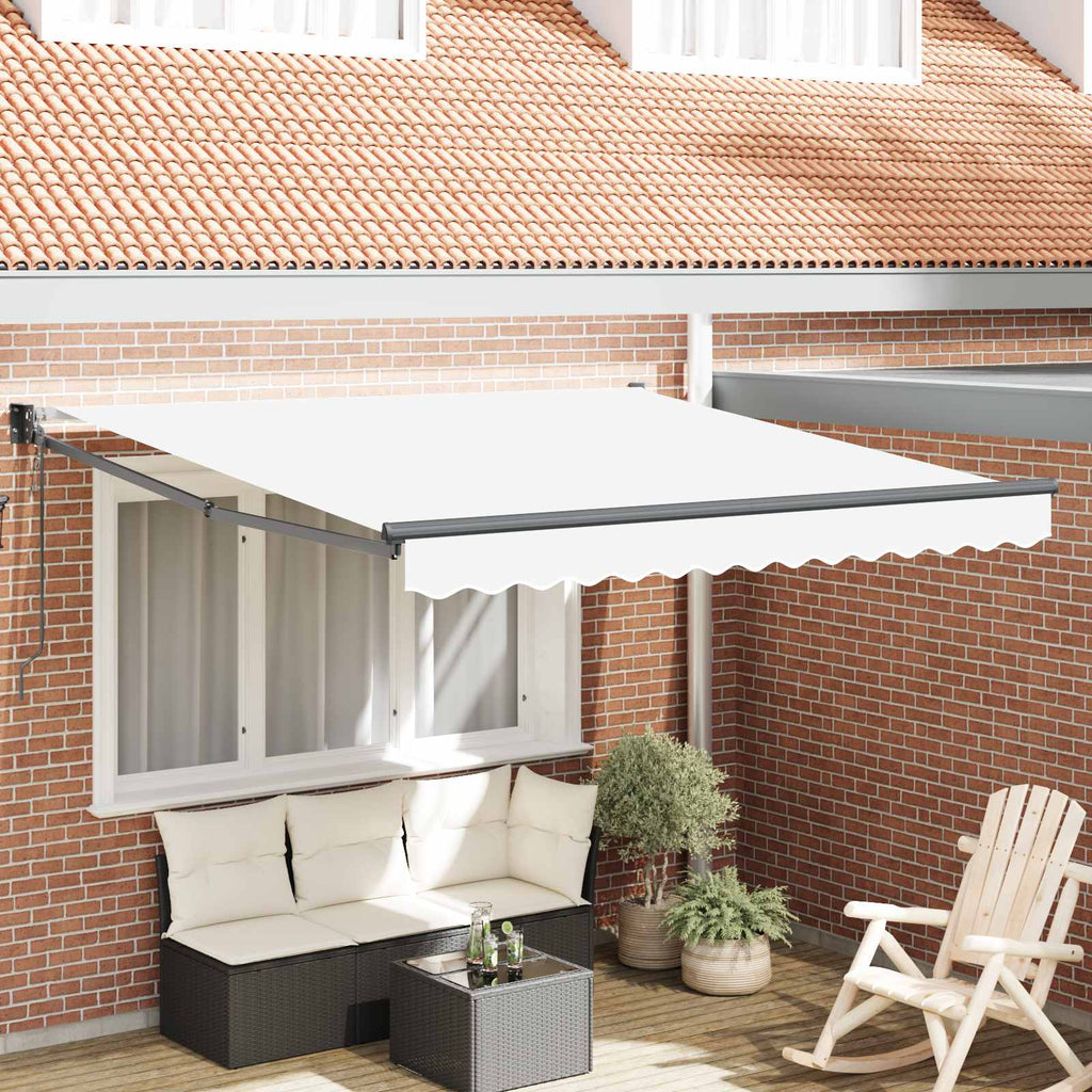 vidaXL Markiza Biały 350 x 250 cm Poliester i Metal