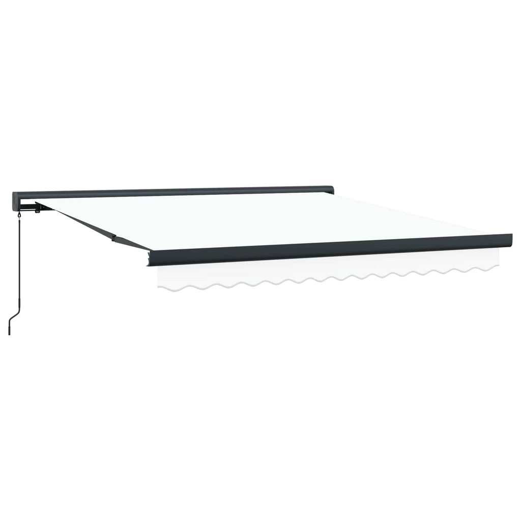 vidaXL Markiza wysuwana Biały 350 x 250 cm Canvas i Aluminium