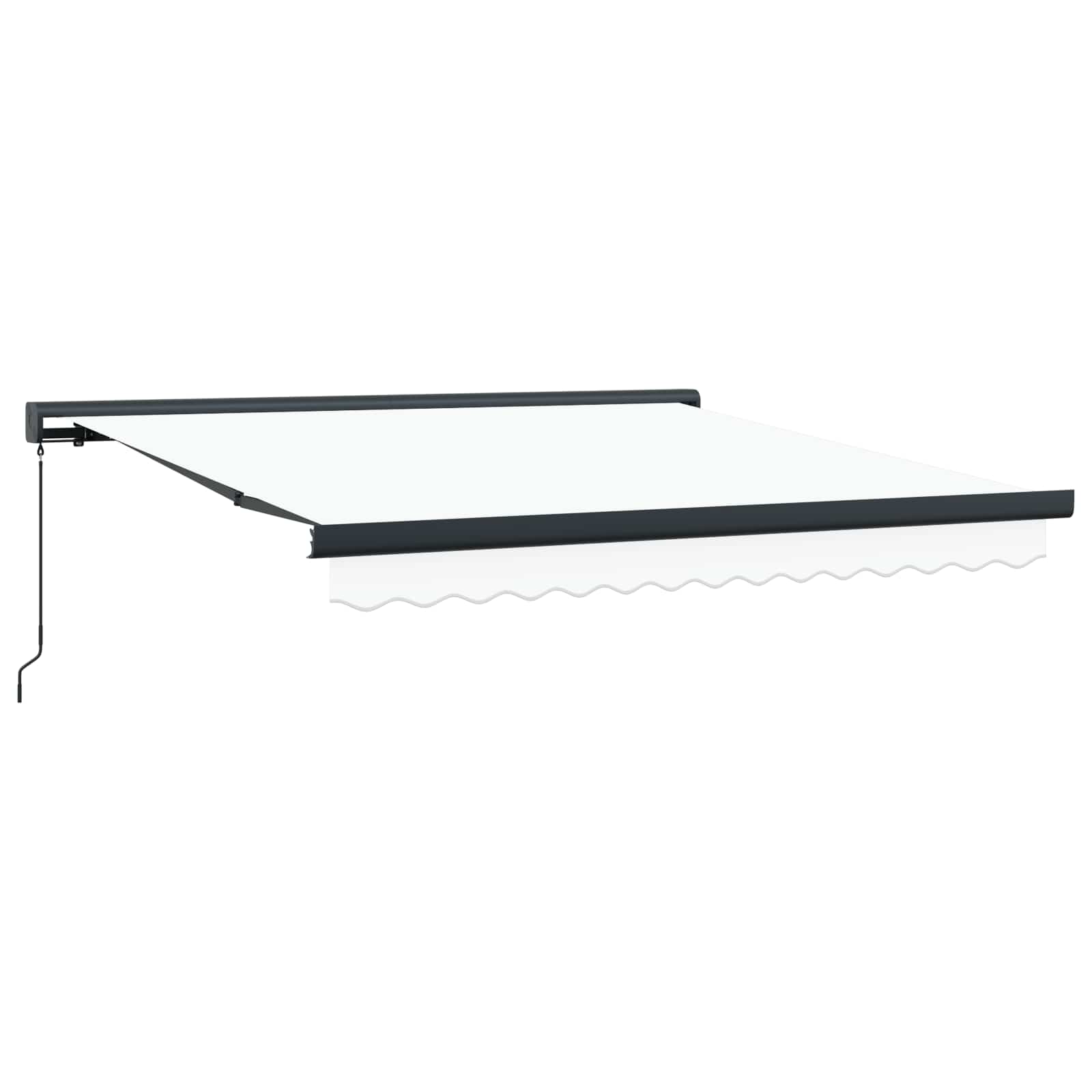 vidaXL Markiza wysuwana Biały 350 x 250 cm Canvas i Aluminium