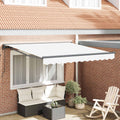 vidaXL Rama markizy Biały 350 x 250 cm Poliester z powłoką PU