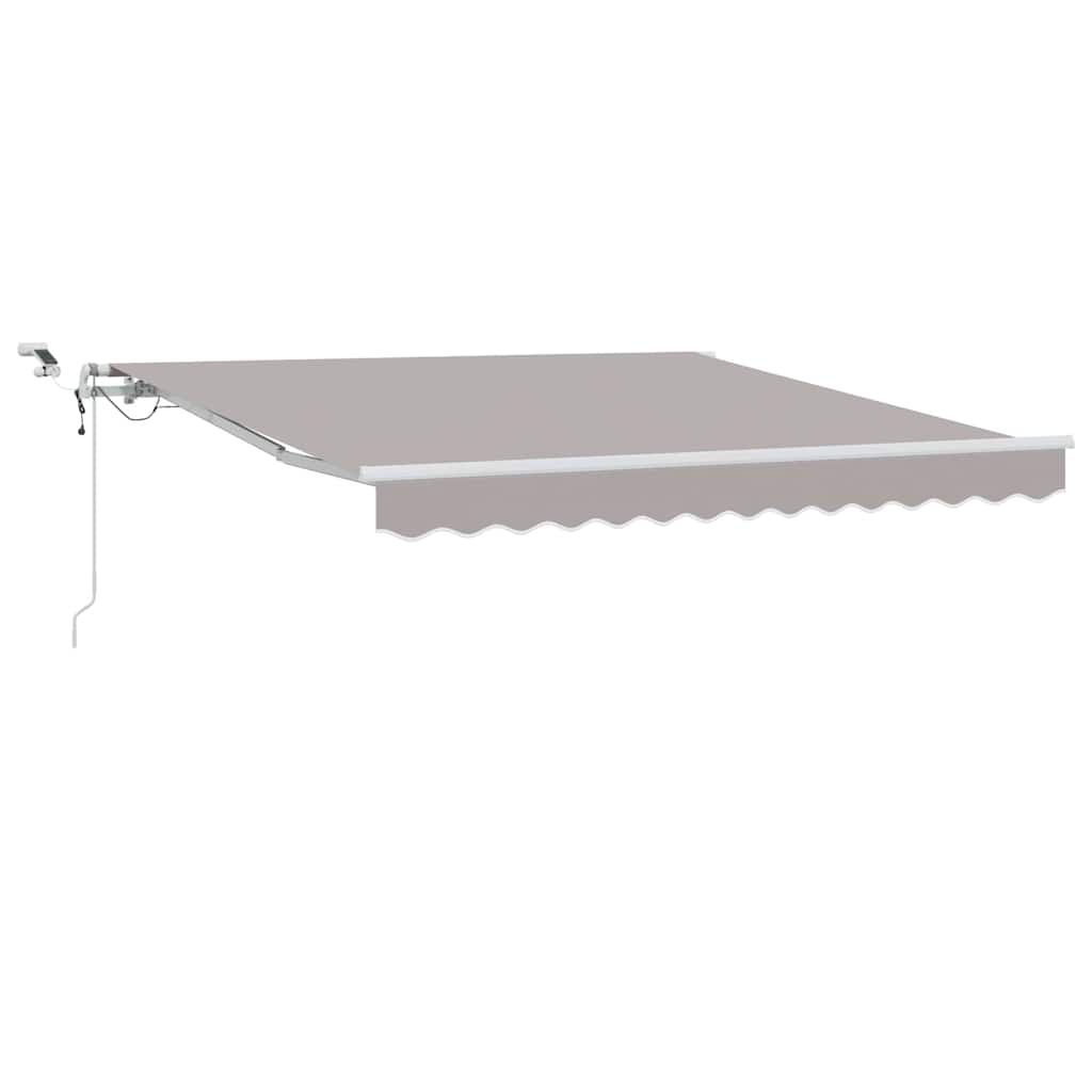 vidaXL Markiza wysuwana jasnoszary 350 x 250 cm Poliester