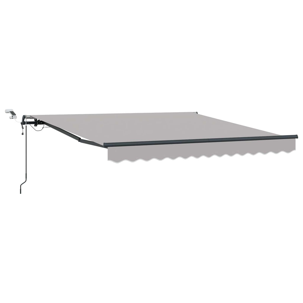 vidaXL Markiza wysuwana jasnoszary 350 x 250 cm Poliester