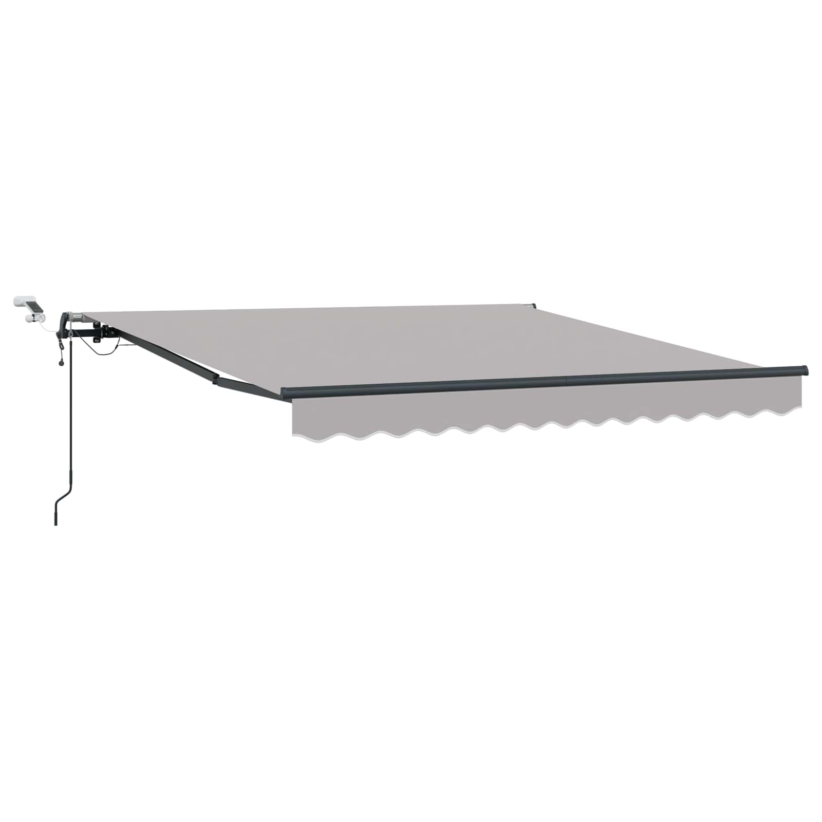 vidaXL Markiza wysuwana jasnoszary 350 x 250 cm Poliester