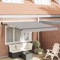 vidaXL Markiza wysuwana jasnoszary 350 x 250 cm