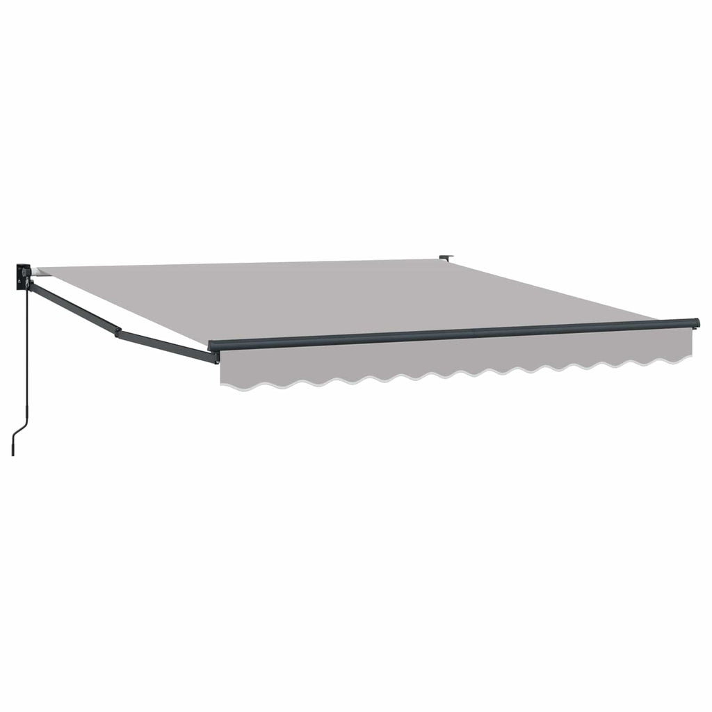 vidaXL Markiza wysuwana jasnoszary 350 x 250 cm