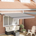 vidaXL Markiza wysuwana jasnoszary 350 x 250 cm Poliester i Metal