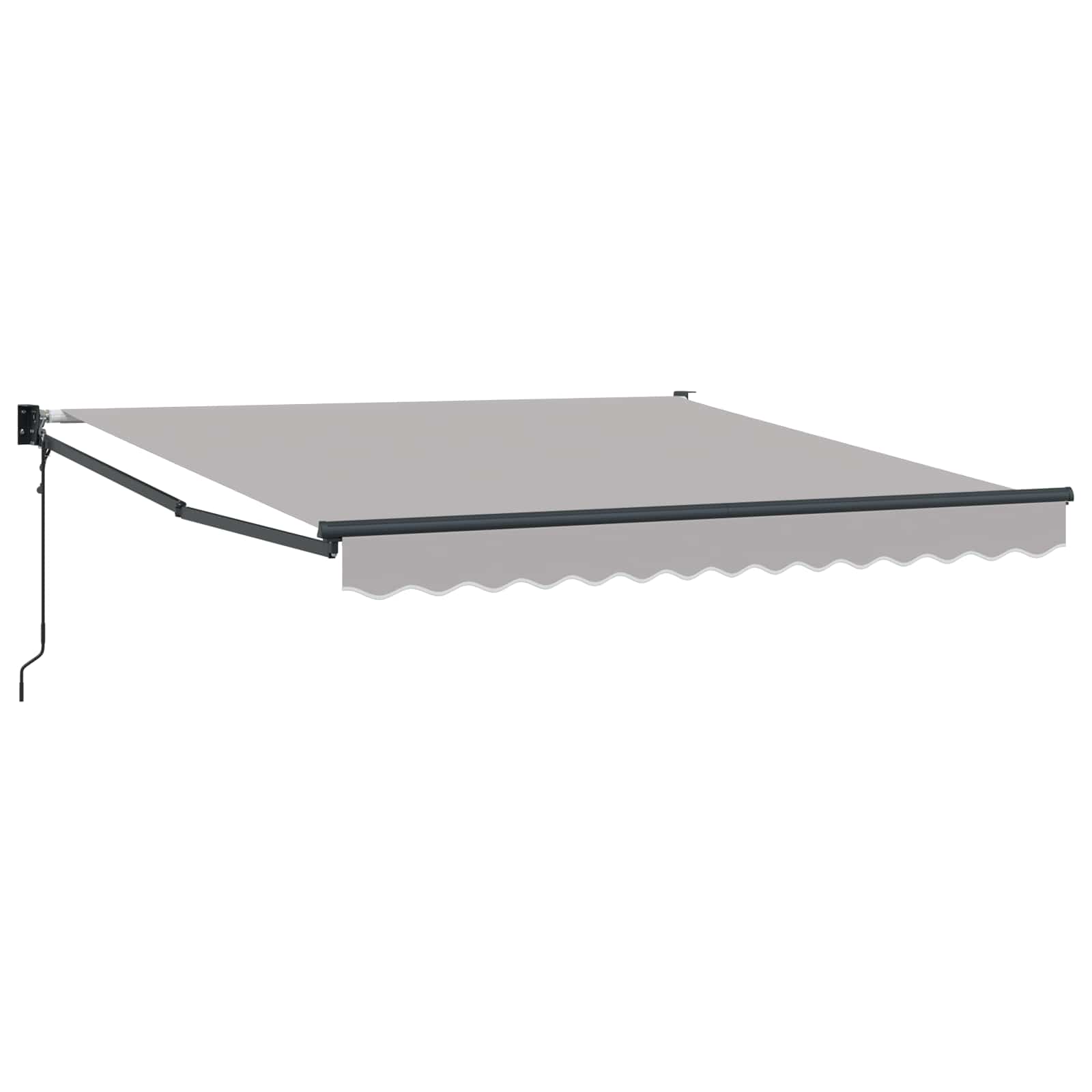 vidaXL Markiza wysuwana jasnoszary 350 x 250 cm Poliester i Metal