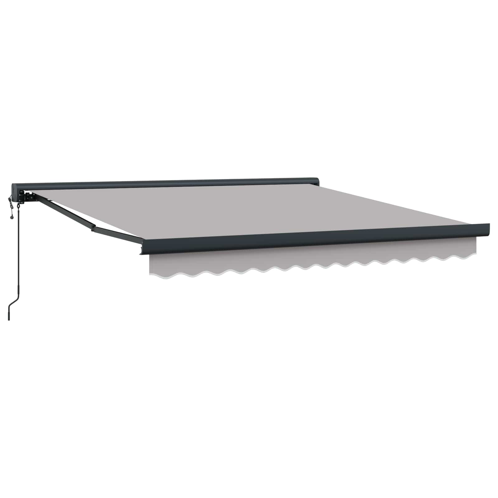 vidaXL Markiza wysuwana jasnoszary 350 x 250 x 165 cm Tkanina i Metal
