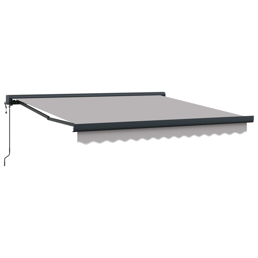 vidaXL Markiza wysuwana jasnoszary 350 x 250 x 165 cm Tkanina i Metal