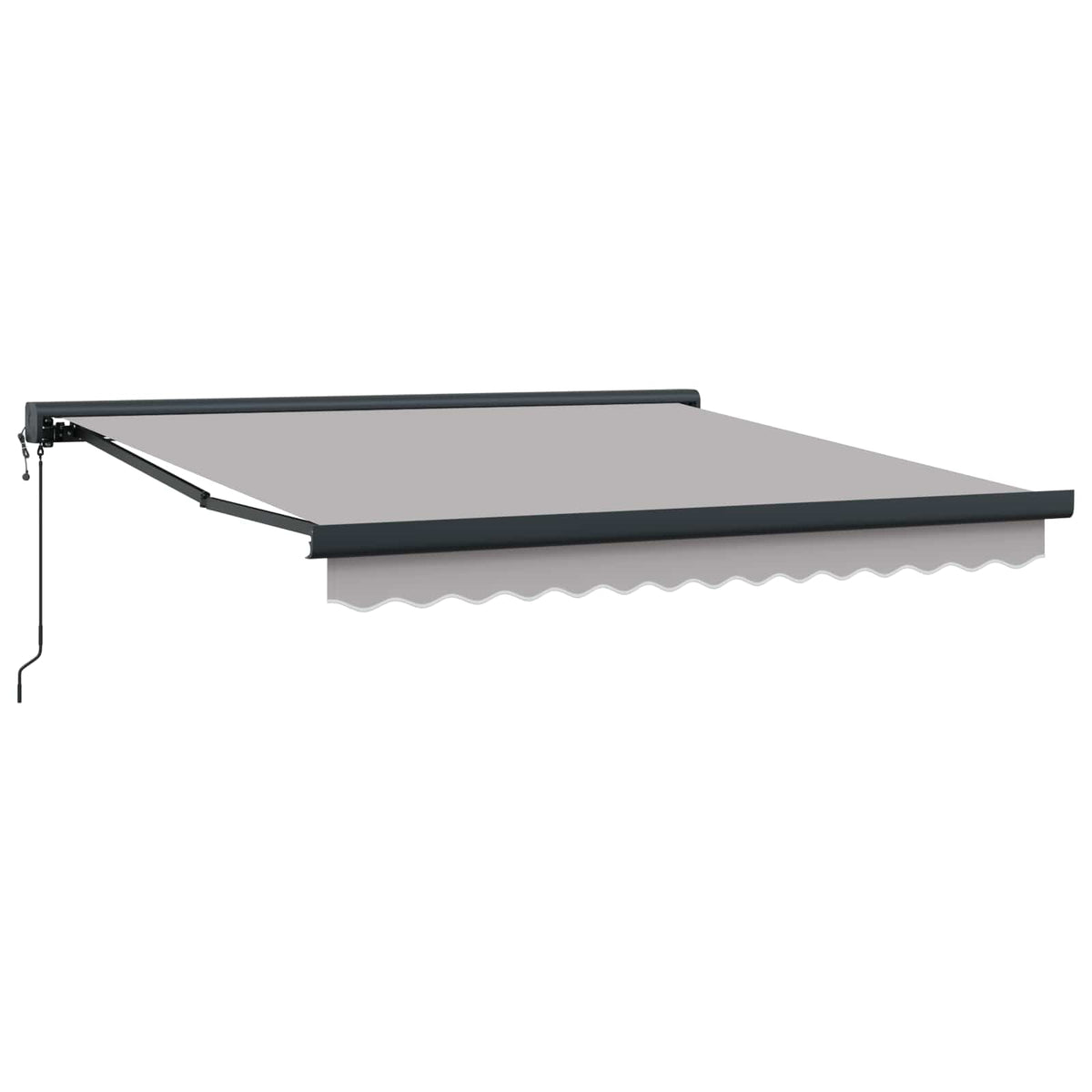 vidaXL Markiza wysuwana jasnoszary 350 x 250 x 165 cm Tkanina i Metal