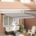 vidaXL Rama markizy jasnoszary 350 x 250 cm Poliester z powłoką PU