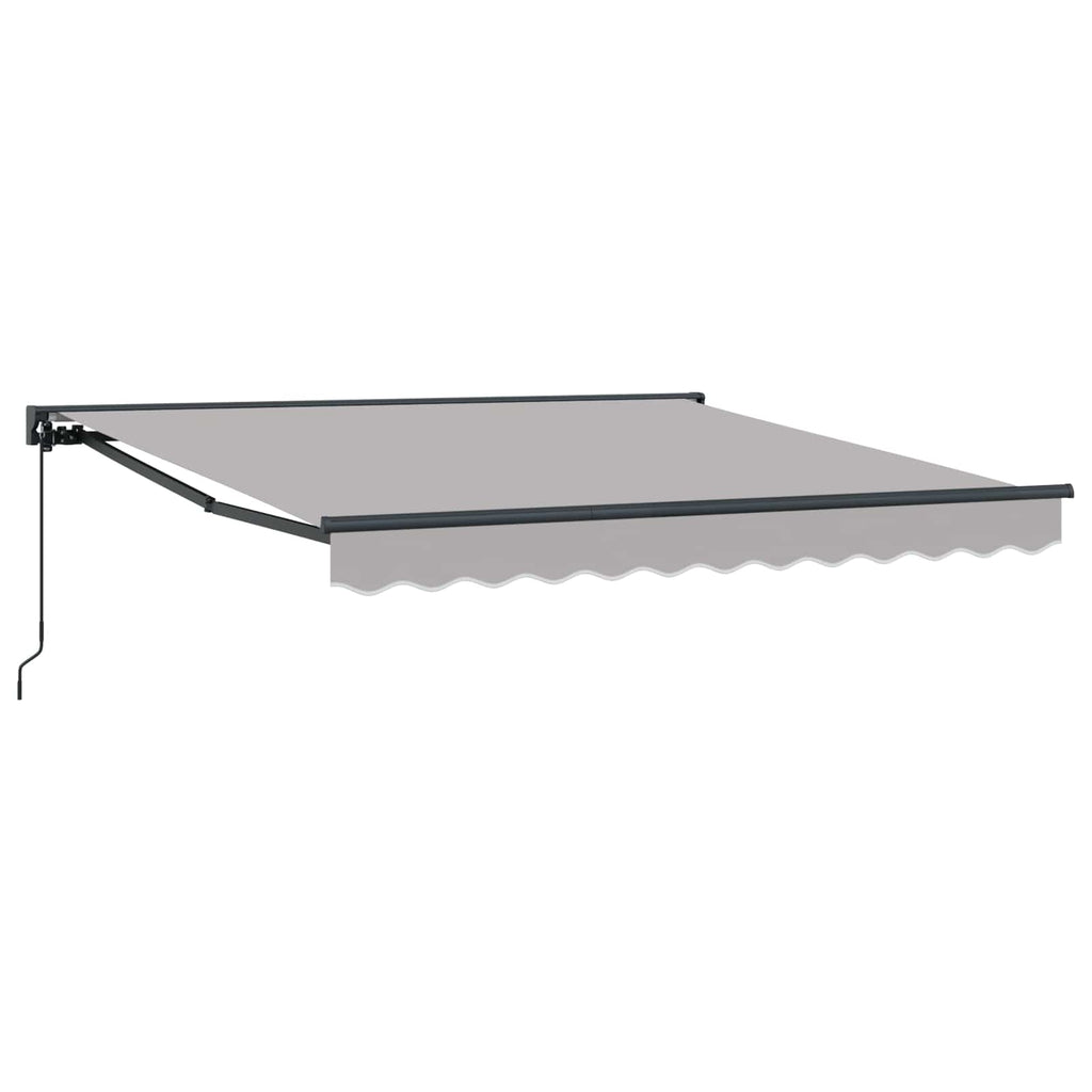 vidaXL Rama markizy jasnoszary 350 x 250 cm Poliester z powłoką PU