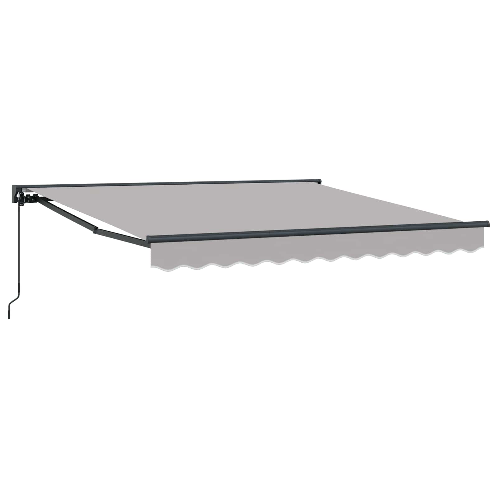 vidaXL Rama markizy jasnoszary 350 x 250 cm Poliester z powłoką PU
