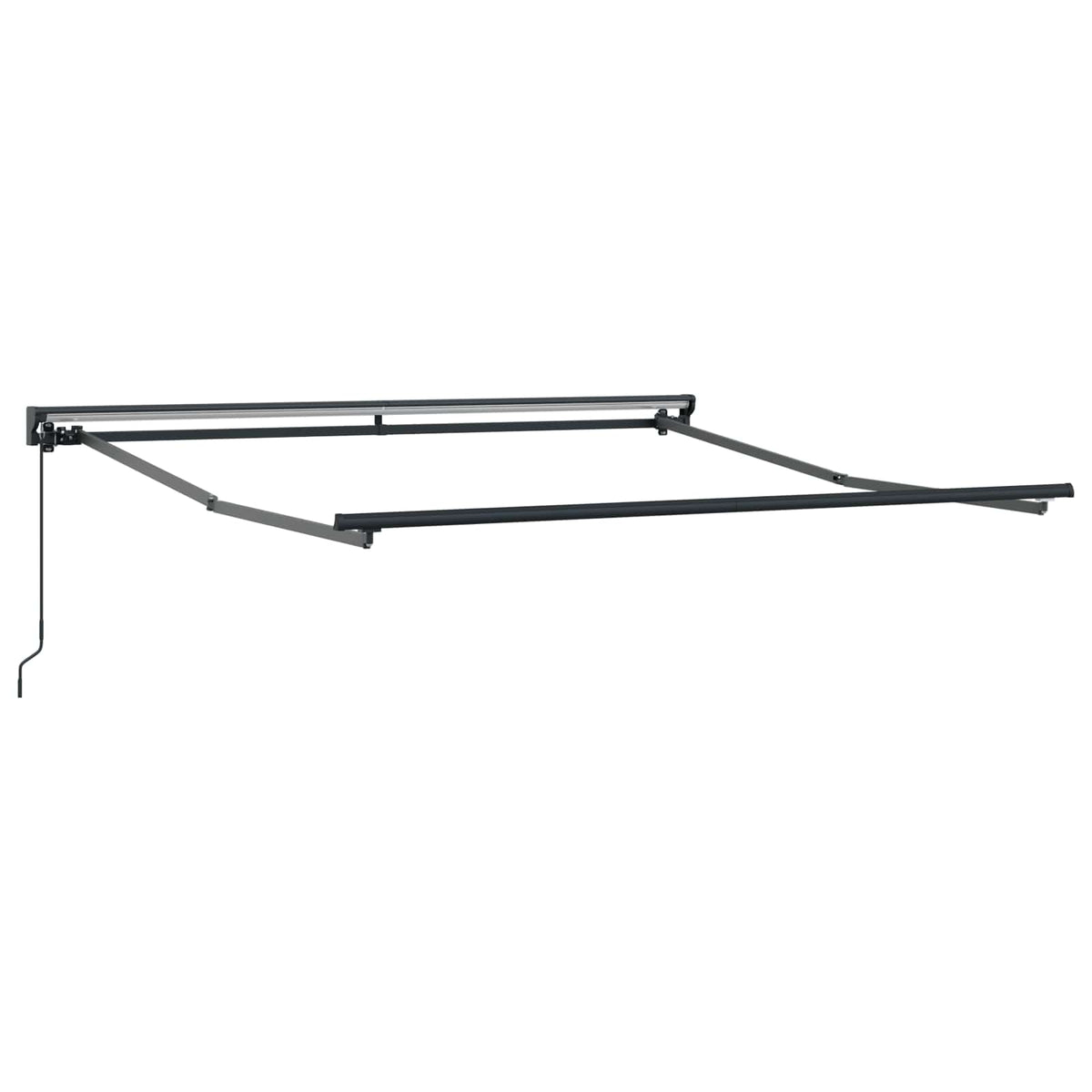 vidaXL Rama markizy jasnoszary 350 x 250 cm Poliester z powłoką PU