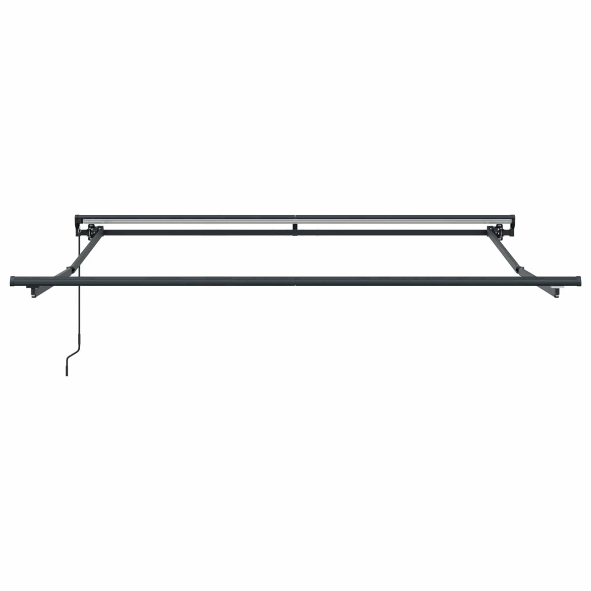 vidaXL Rama markizy jasnoszary 350 x 250 cm Poliester z powłoką PU