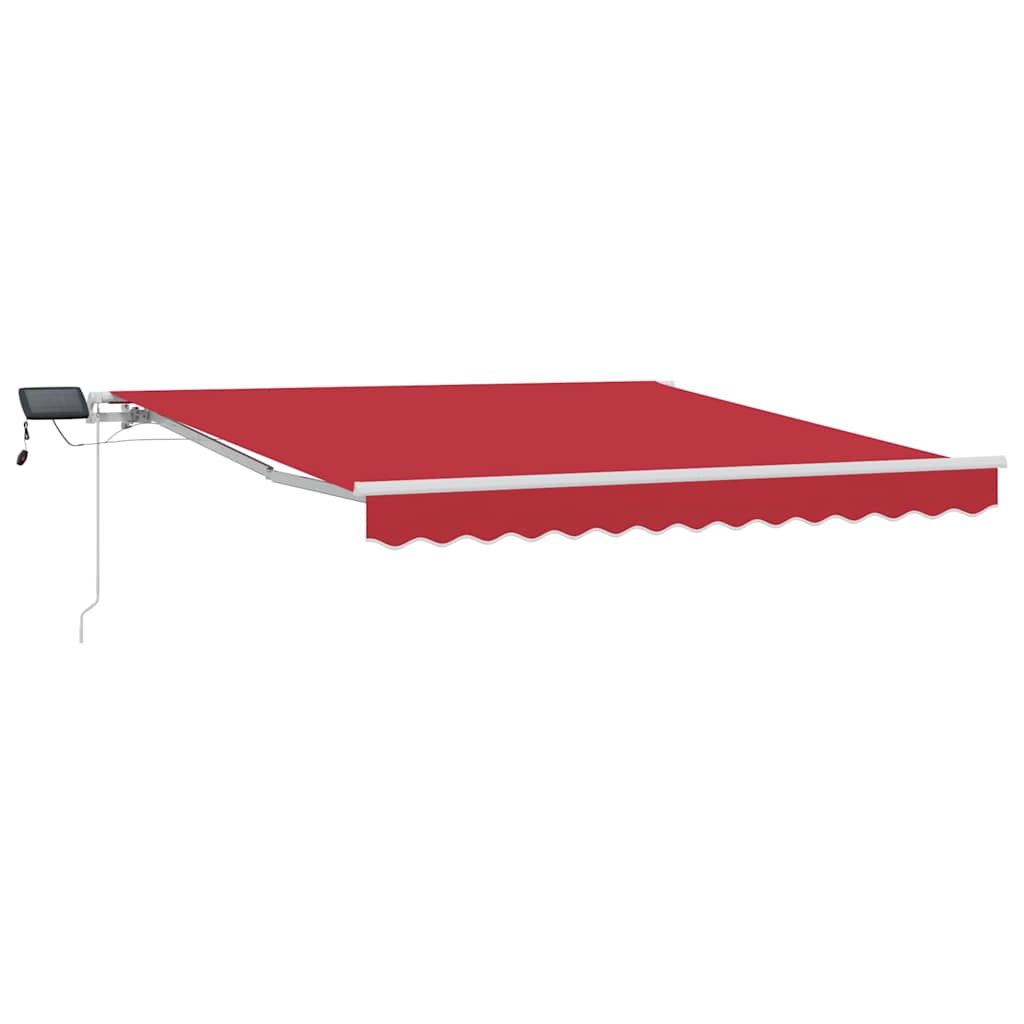 vidaXL Markiza wysuwana czerwony 350 x 250 cm Tkanina i aluminium