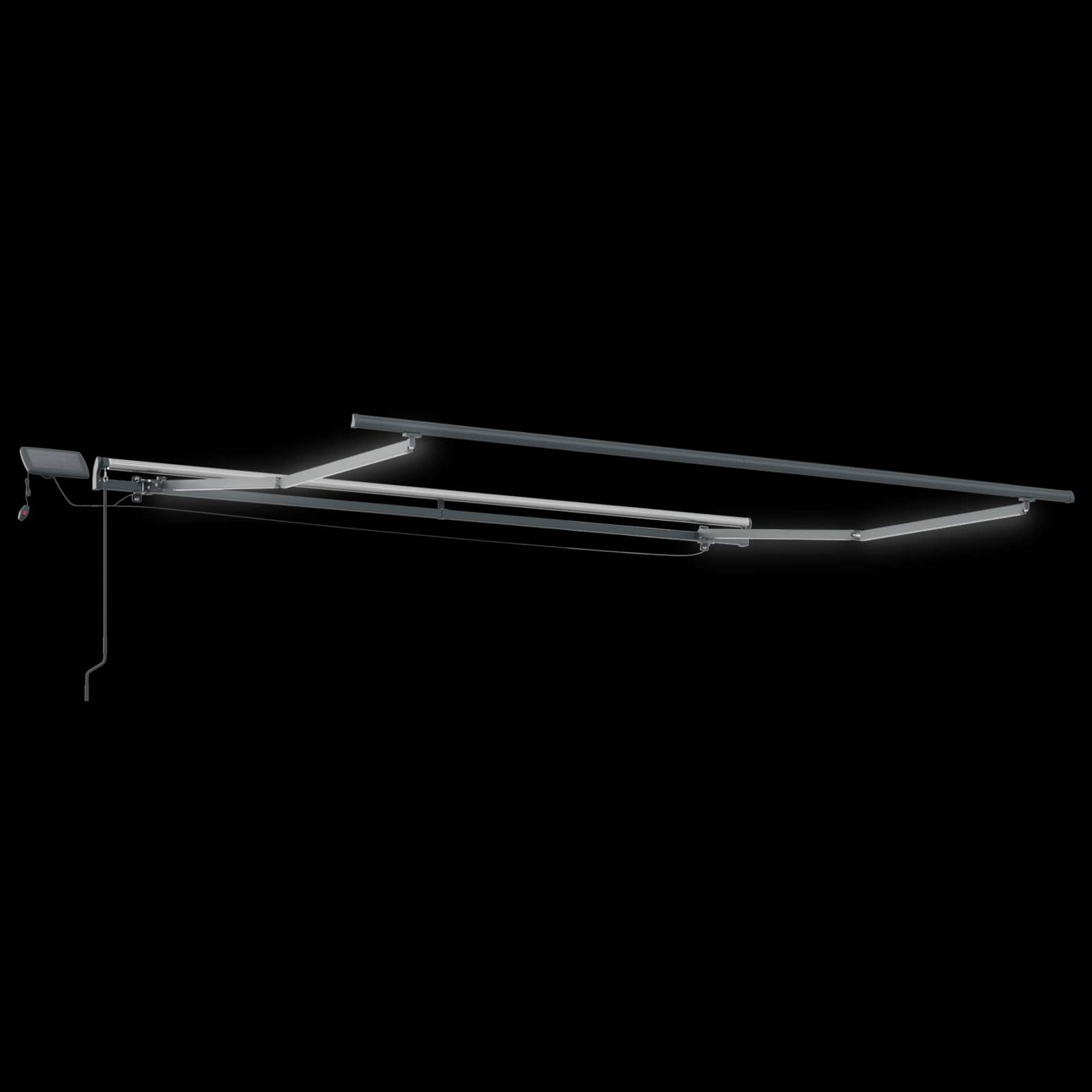 vidaXL Markiza wysuwana czerwony 350 x 250 cm Tkanina i aluminium