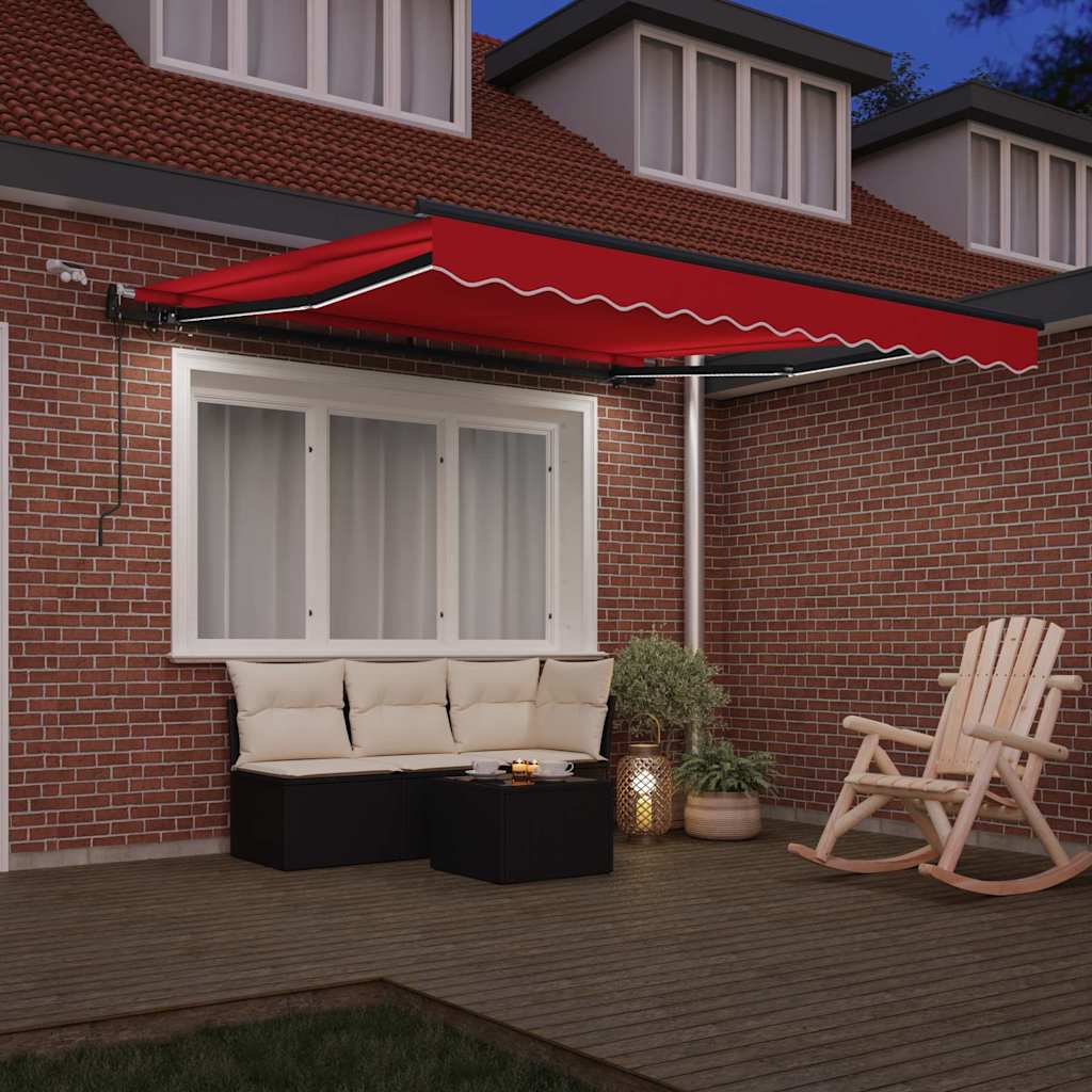 vidaXL Tkanina Zadaszenia Czerwony 350 x 250 cm Poliester