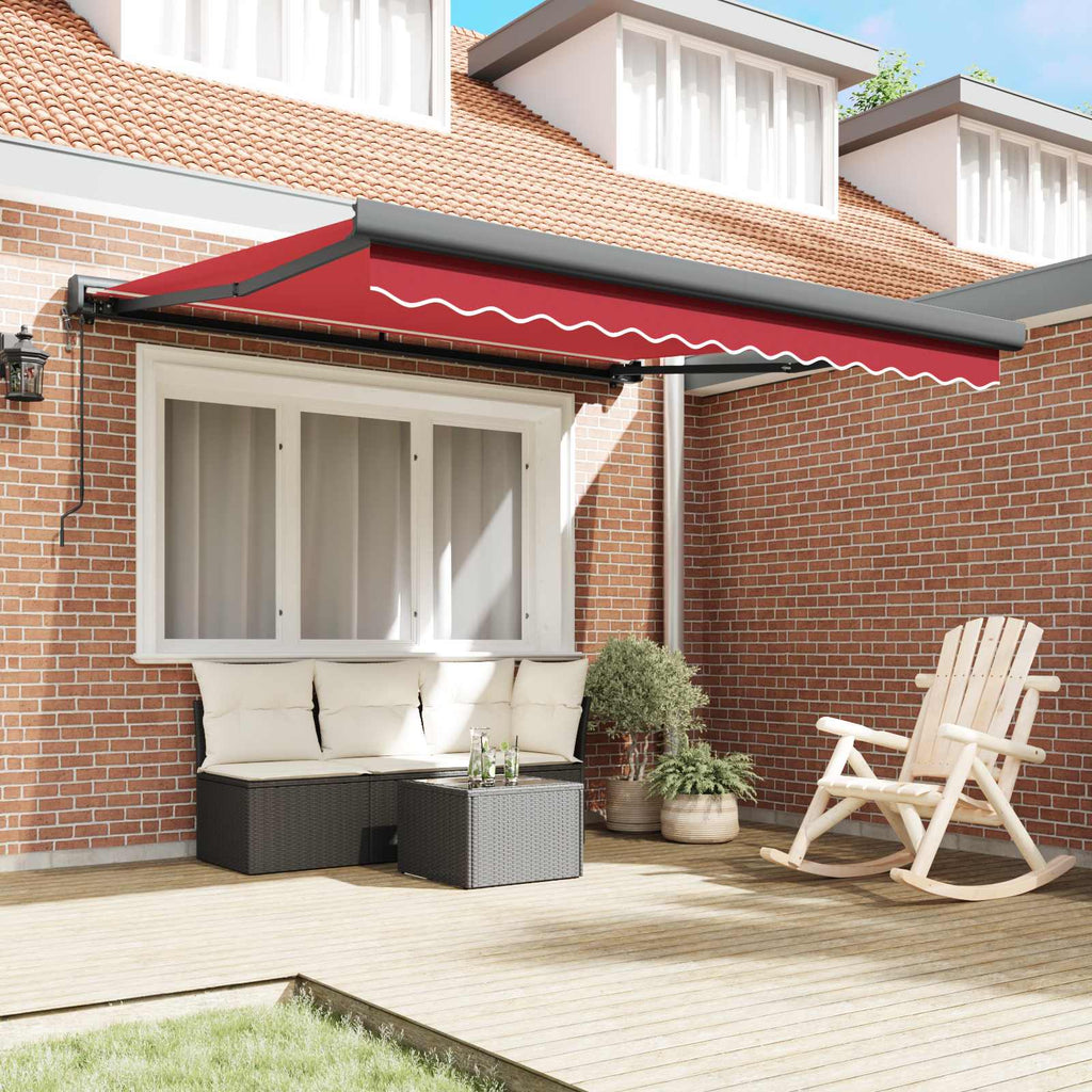 vidaXL Markiza Czerwony 350 x 250 x 165 cm Poliester i aluminium