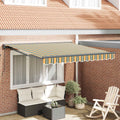 vidaXL Rama markizy Zielony i Żółty 350 x 250 cm