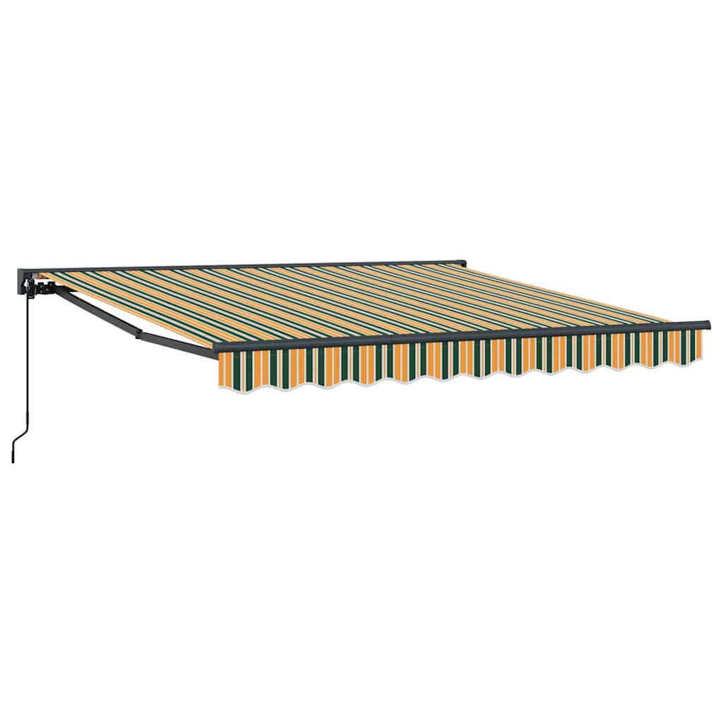 vidaXL Rama markizy Zielony i Żółty 350 x 250 cm