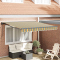 vidaXL Rama markizy Zielony i Żółty 350 x 250 cm