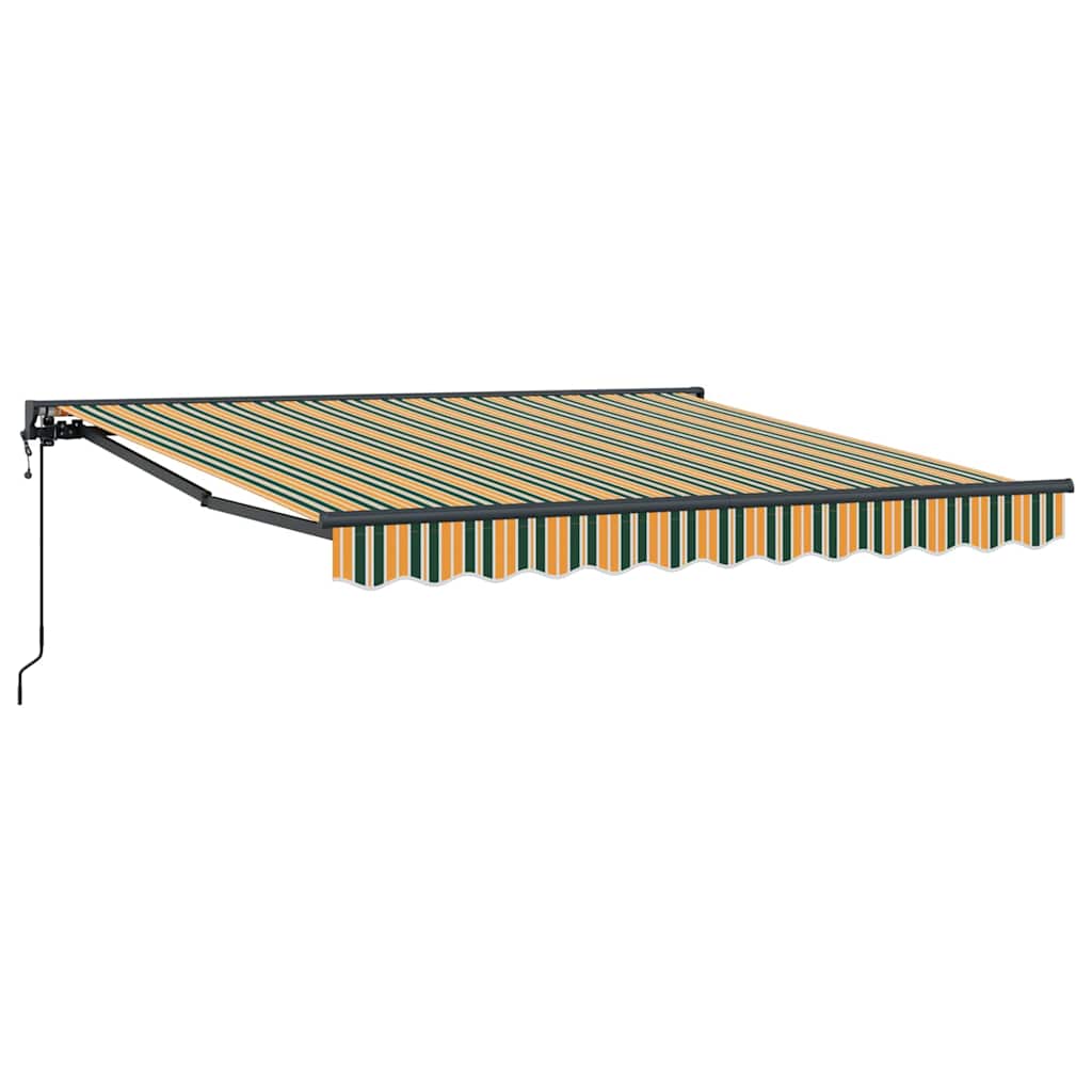 vidaXL Rama markizy Zielony i Żółty 350 x 250 cm