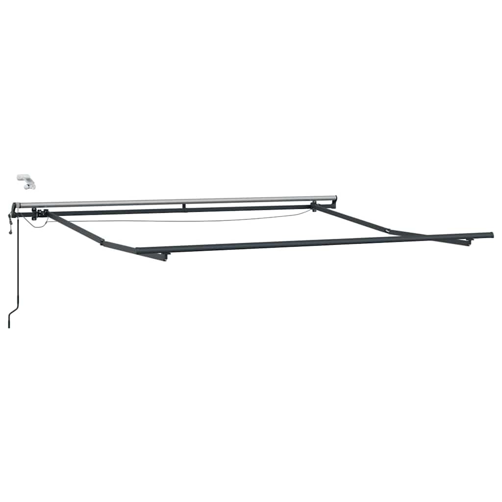 vidaXL Markiza wysuwana Zielony i Biały 350 x 250 cm Poliester