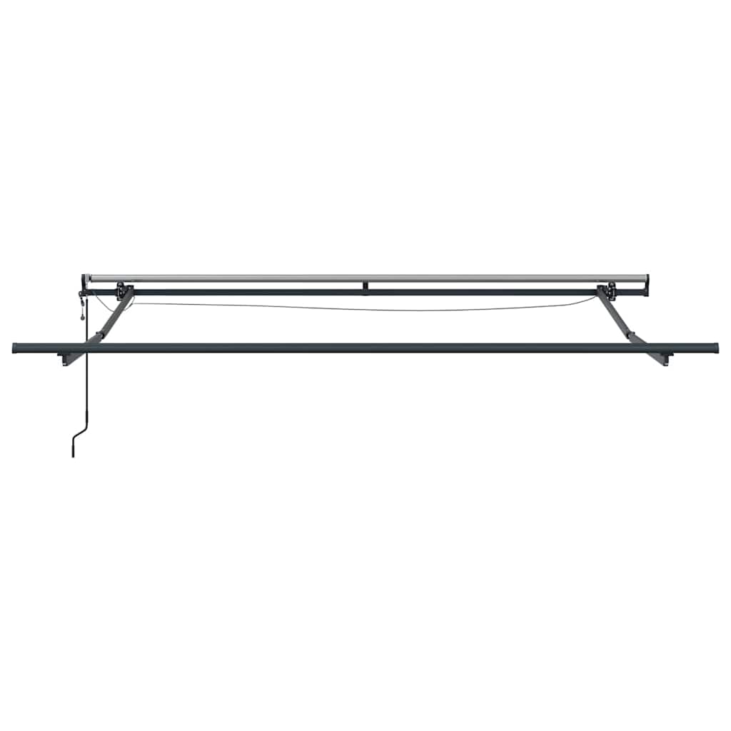 vidaXL Markiza wysuwana Zielony i Biały 350 x 250 cm Poliester