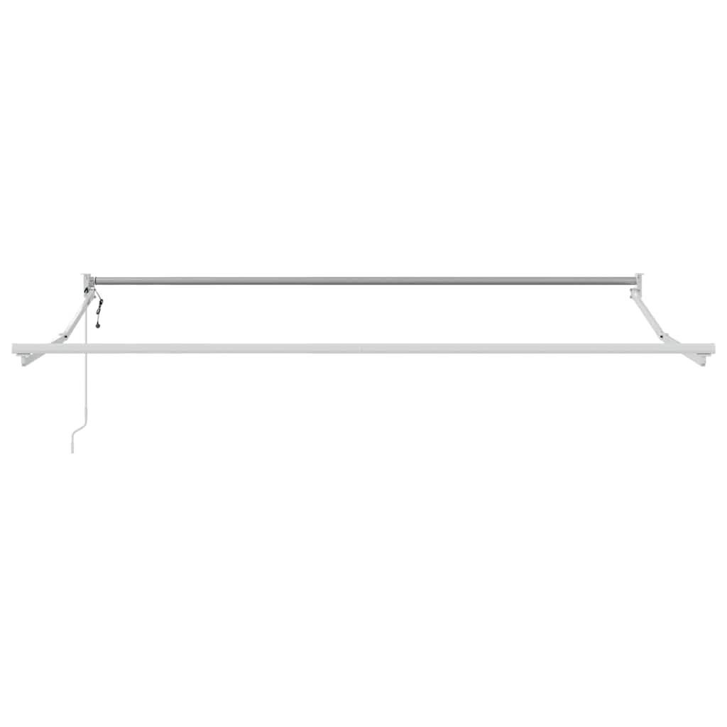 vidaXL Markiza wysuwana Zielony i Biały 350 x 250 cm Poliester i Metal