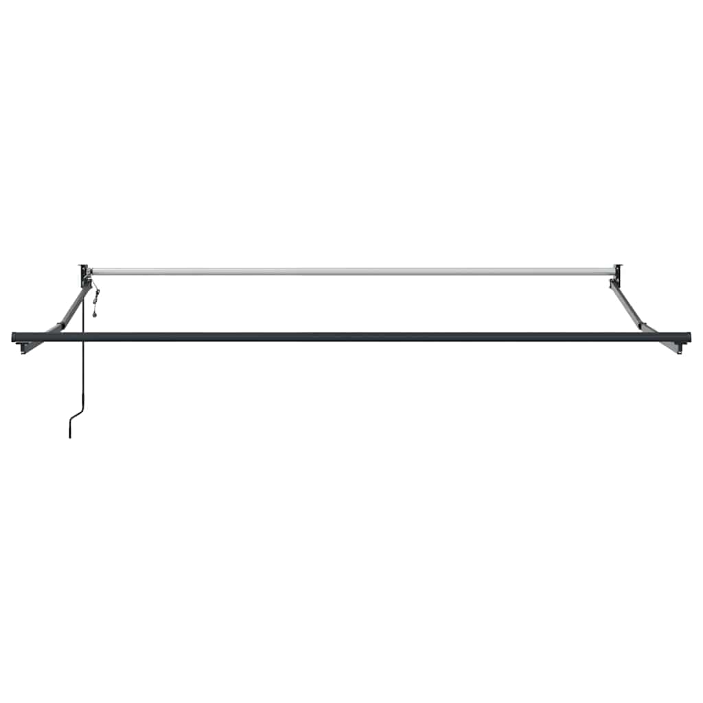 vidaXL Markiza wysuwana Zielony i Biały 350 x 250 cm Poliester i Metal