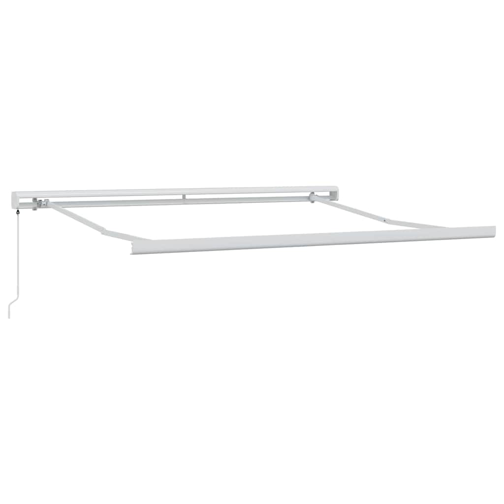 vidaXL Markiza wysuwana Zielony i Biały 350 x 250 cm