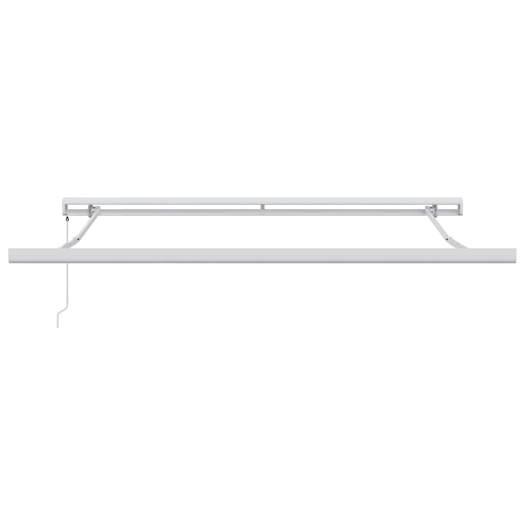 vidaXL Markiza wysuwana Zielony i Biały 350 x 250 cm