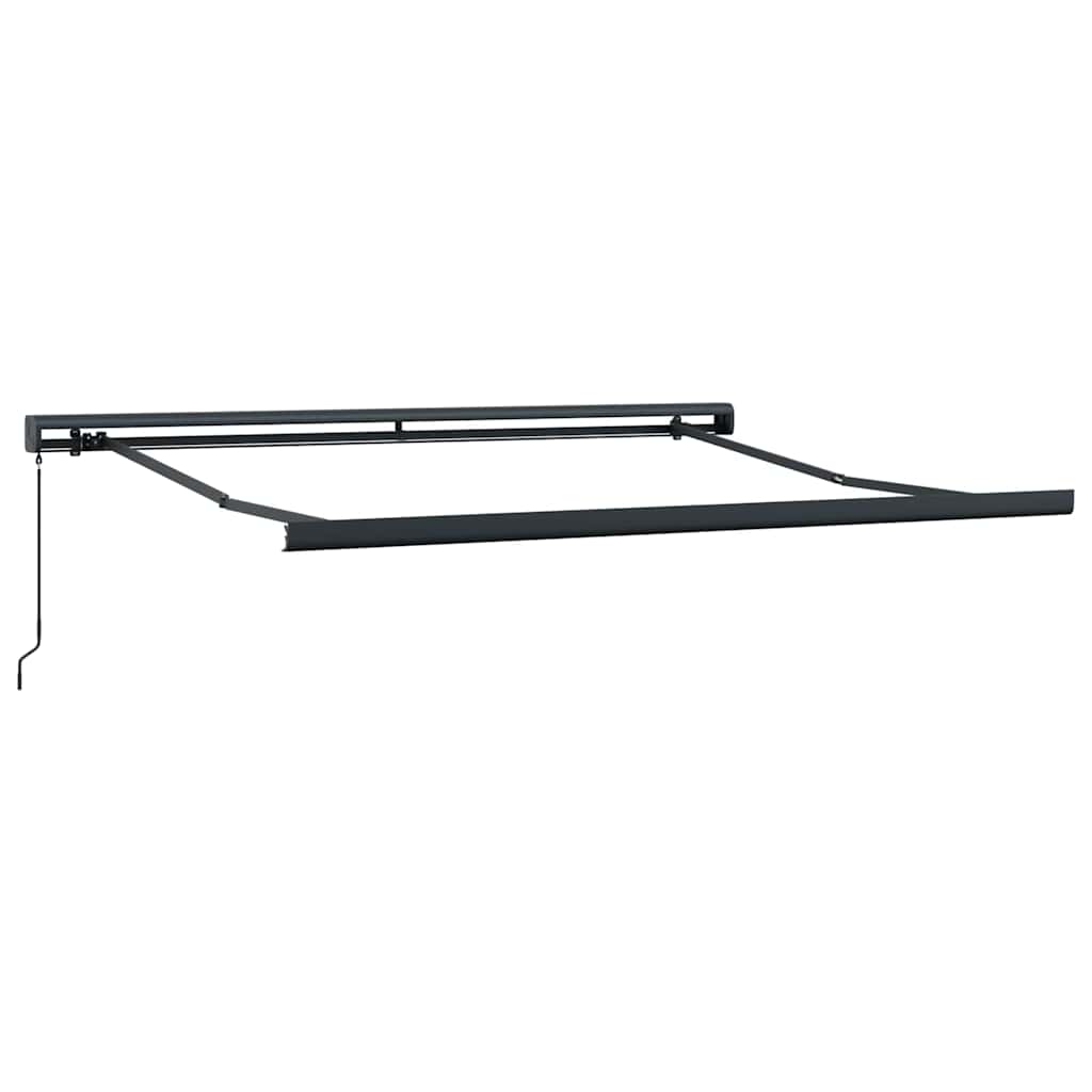 vidaXL Markiza wysuwana Zielony i Biały 350 x 250 cm