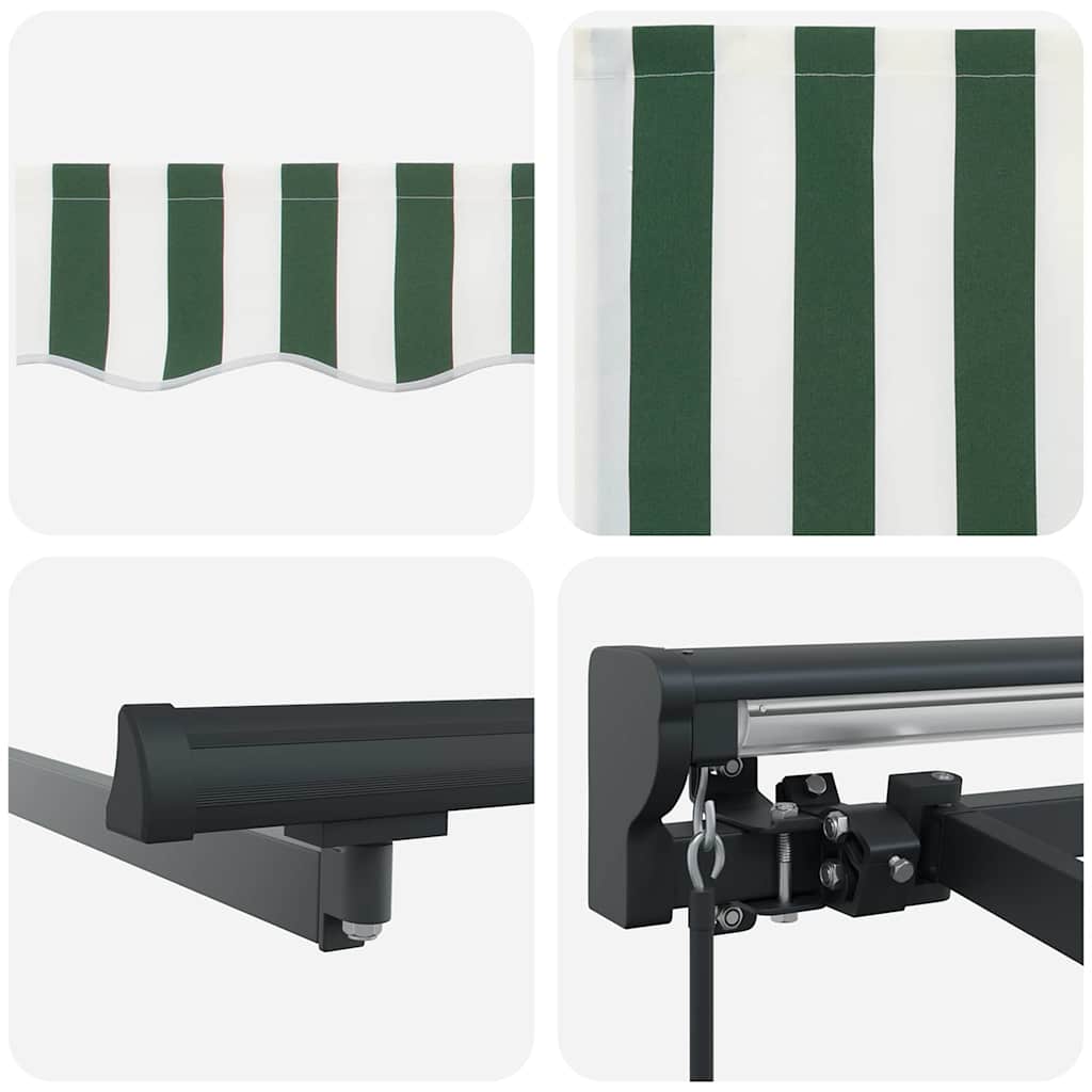 vidaXL Rama markizy Zielony i Biały 350 x 250 cm