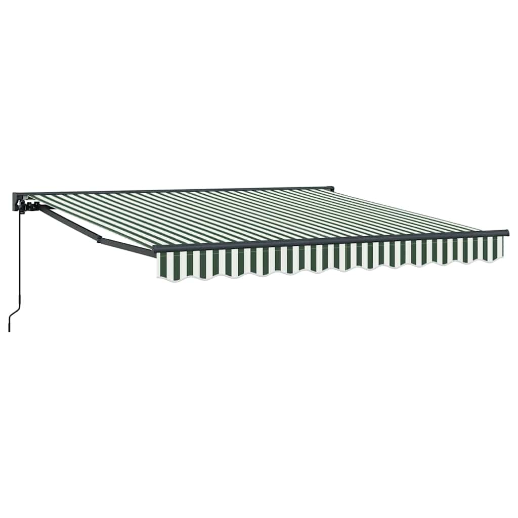 vidaXL Rama markizy Zielony i Biały 350 x 250 cm
