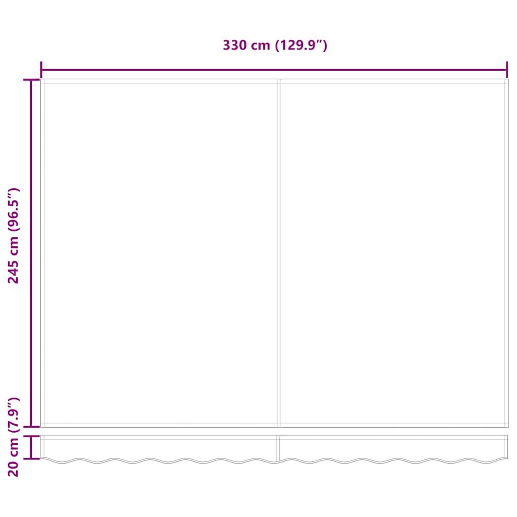 vidaXL Rama markizy Zielony i Biały 350 x 250 cm
