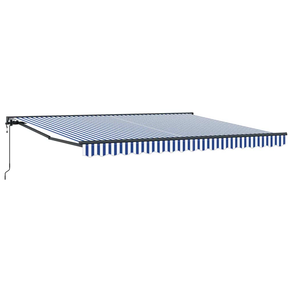 vidaXL Rama markizy Niebieski i biały 400 × 300 cm