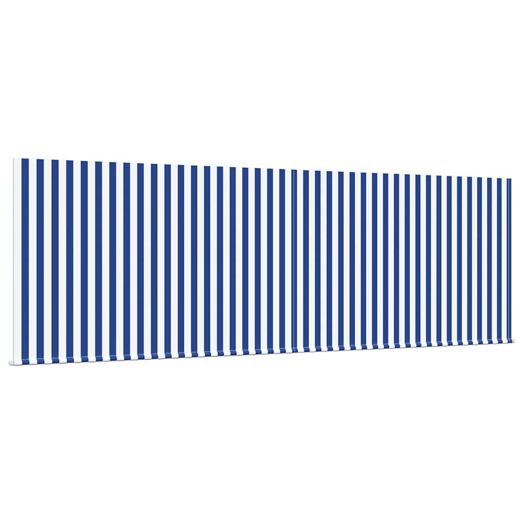 vidaXL Markiza zwijana Niebieski i biały 400 × 300 cm