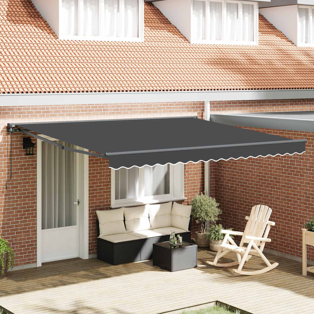 vidaXL Rama markizy Antracyt 400 × 300 cm Poliester z powłoką PU