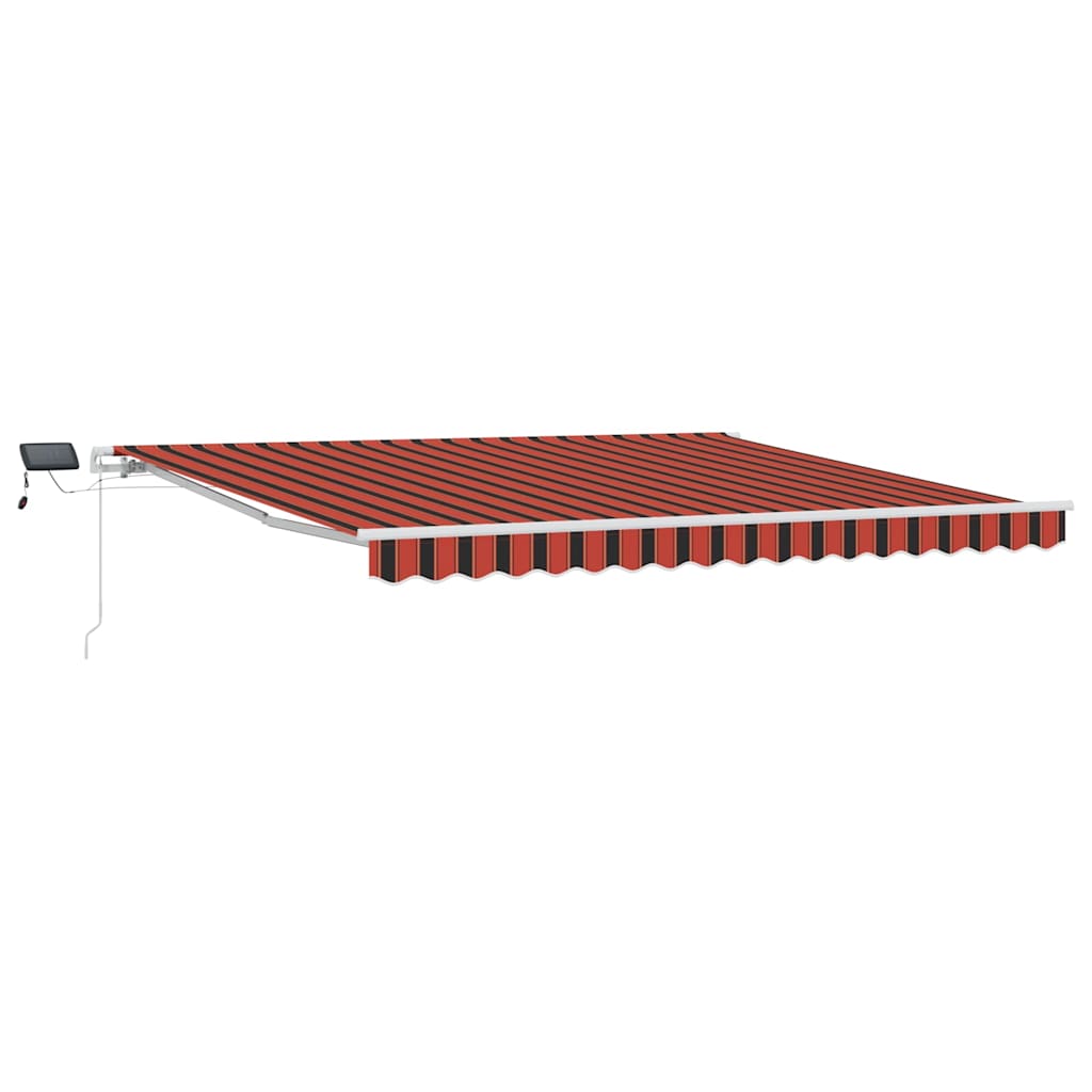 vidaXL Markiza zwijana pomarańczowy i brązowy 400 × 300 cm