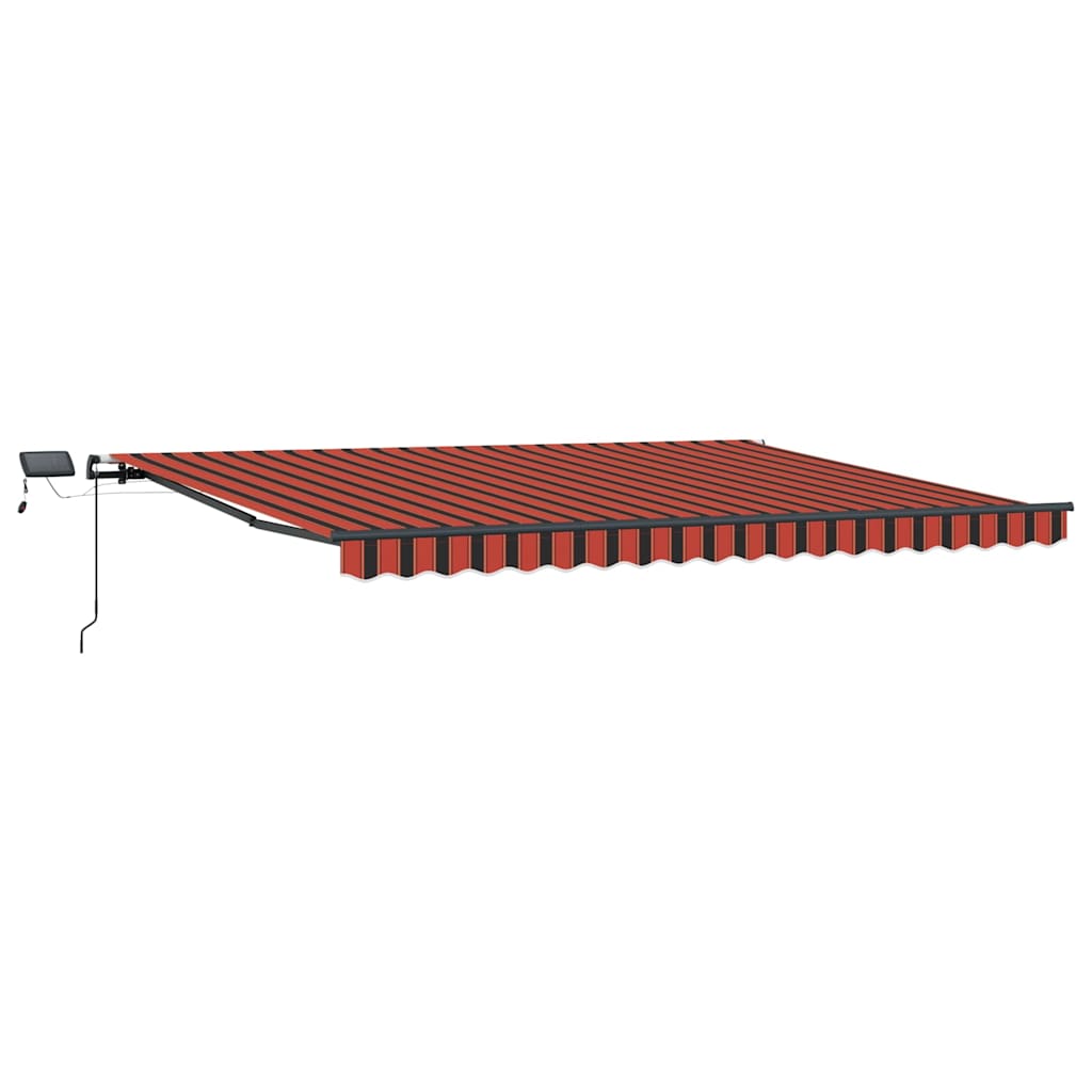 vidaXL Markiza wysuwana pomarańczowy i brązowy 400 × 300 cm