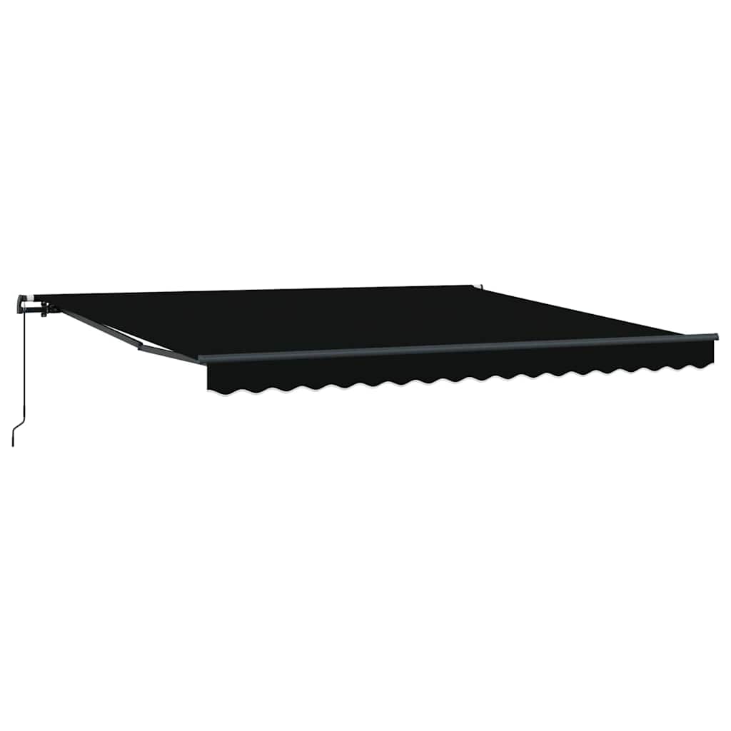 vidaXL Markiza zwijana Czarny 400 × 300 cm Poliester i Stal
