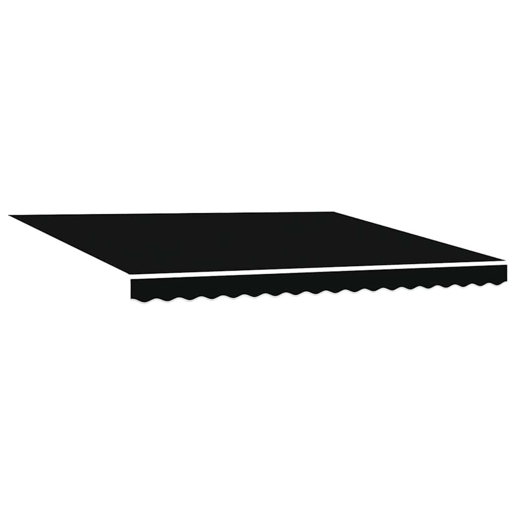 vidaXL Markiza wysuwana Czarny 400 × 300 cm Tkanina i aluminium