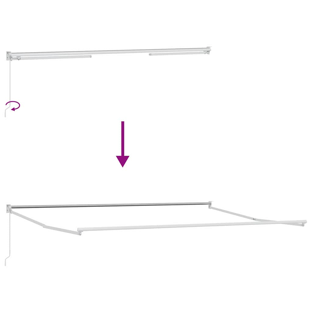 vidaXL Markiza wysuwana Czarny 400 × 300 cm 100% Poliester i Aluminium