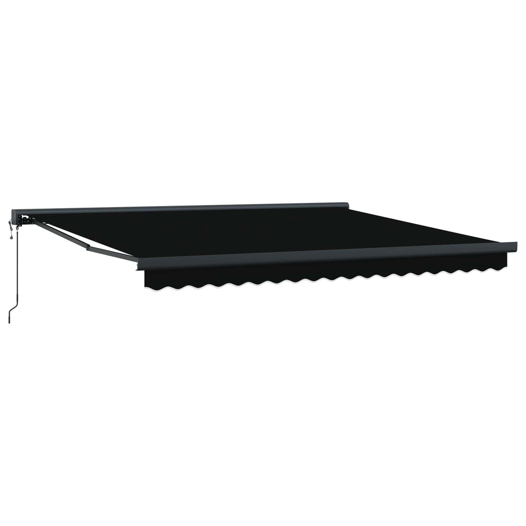 vidaXL Markiza Czarny 400 × 300 cm Poliester i aluminium