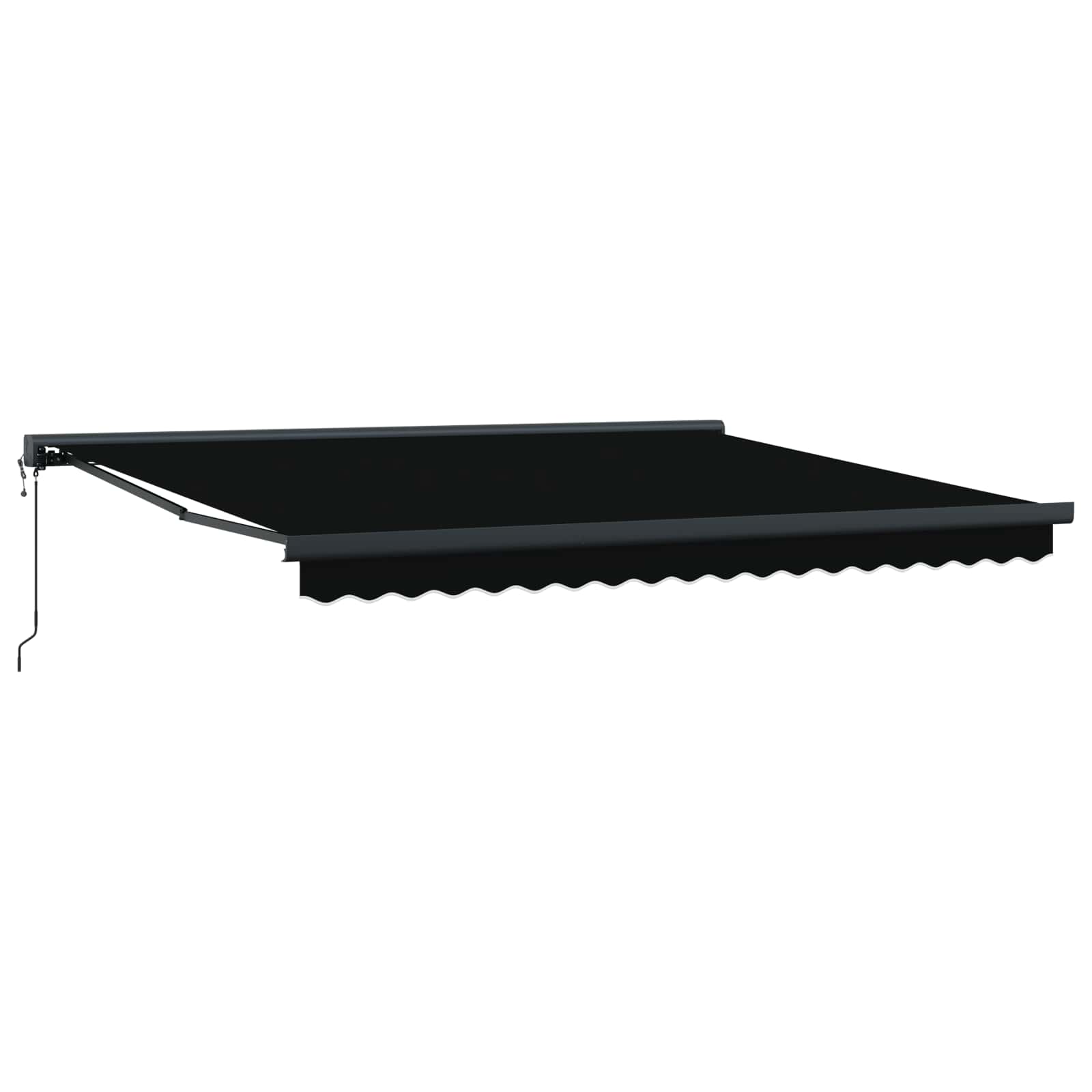 vidaXL Markiza Czarny 400 × 300 cm Poliester i aluminium