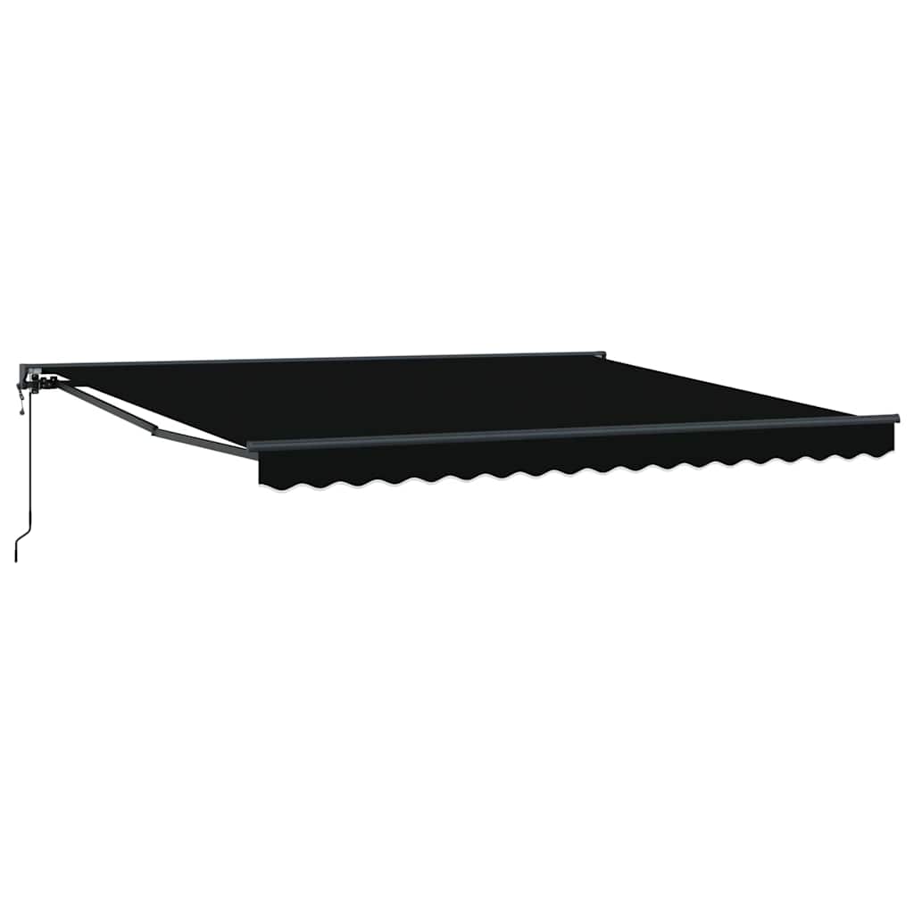 vidaXL Rama markizy Czarny 400 × 300 cm Poliester z powłoką PU