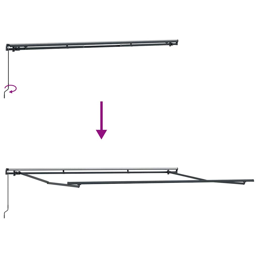 vidaXL Markiza wysuwana Beżowy 400 × 300 cm Poliester i aluminium